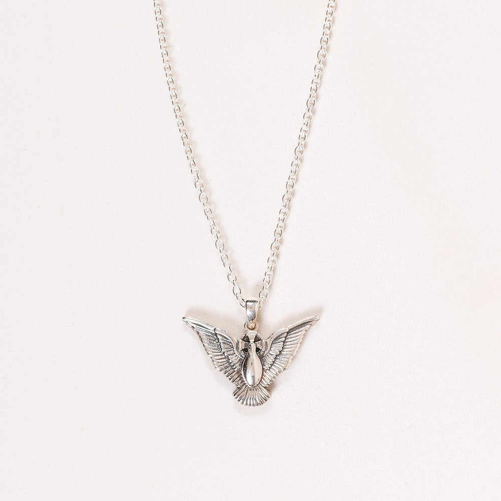 Silver Holy Spirit Majestic Dove Necklace - 20" chain