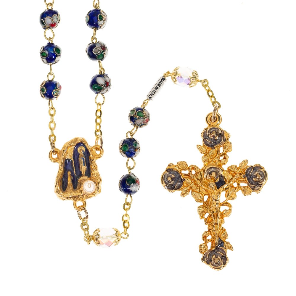 Lourdes Grotto Cloisonne Rosary