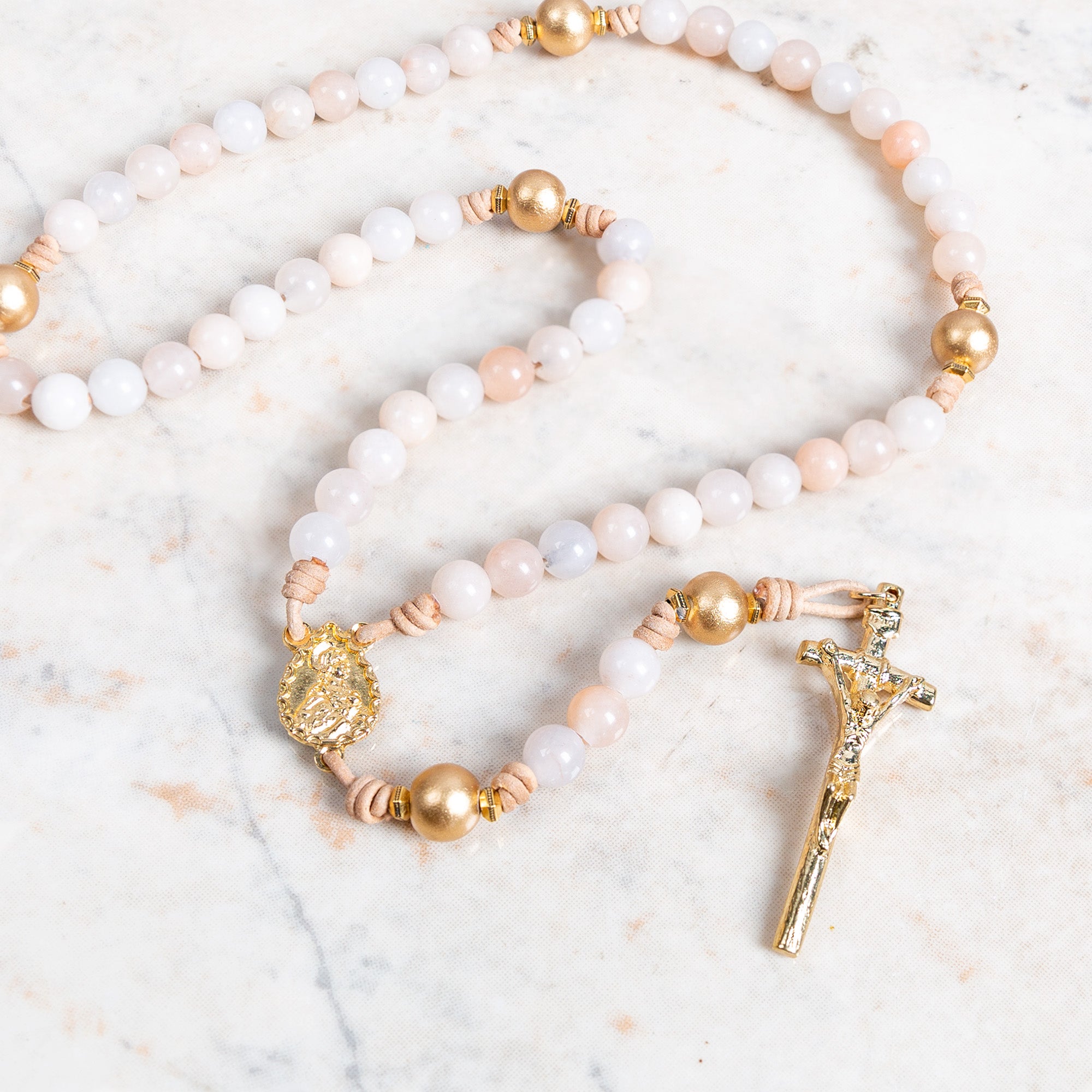 Mary Magdalene Leather Rosary