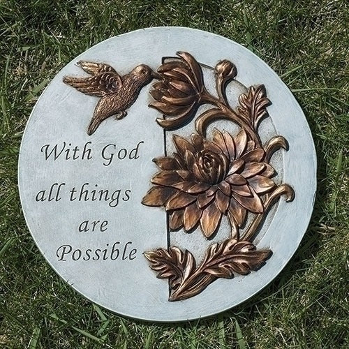 With God All Things Are Possible Garden Stone