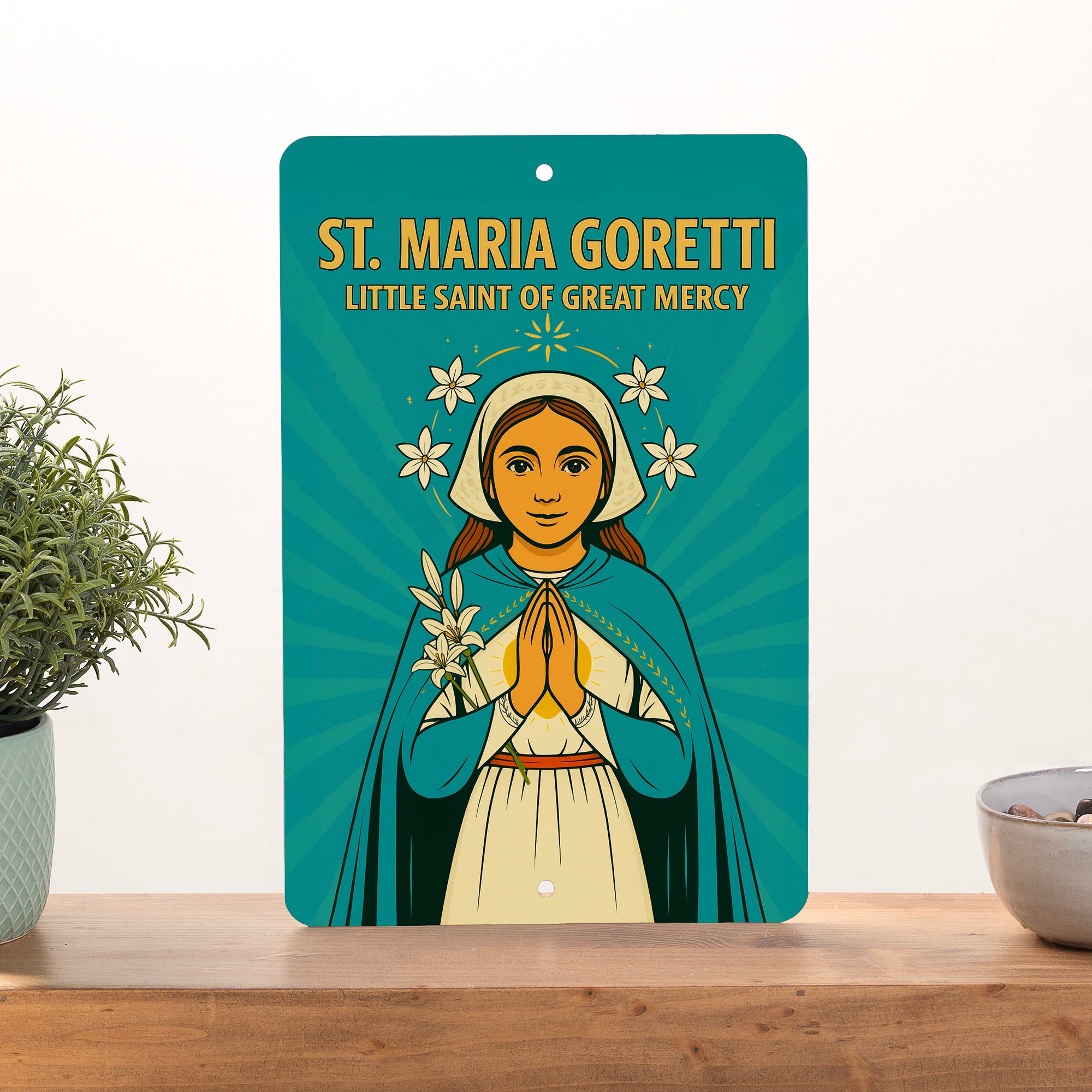 St. Maria Goretti Superhero Tin Sign