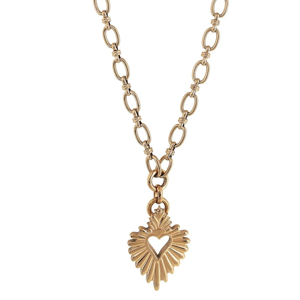 Sacred Heart Tarot Necklace – Gold