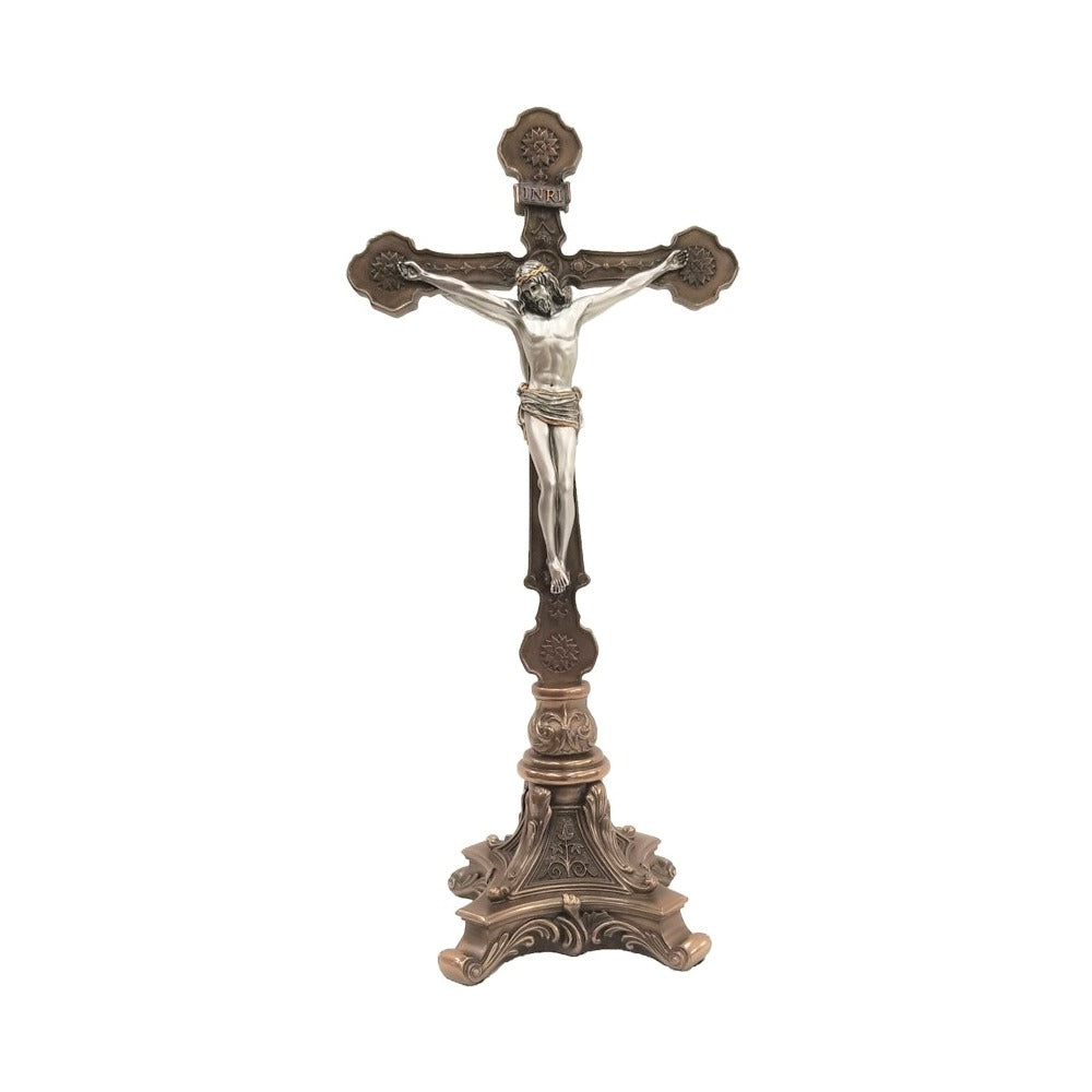 Standing Altar Double-Sided Crucifix - 12.5"