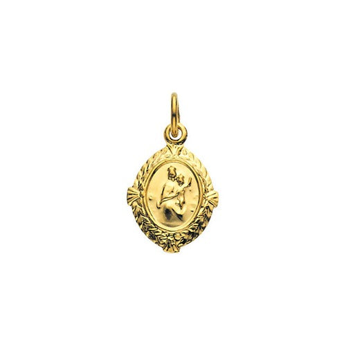 14 KT Gold Our Lady of Mt. Carmel French Medal | The Catholic Company®