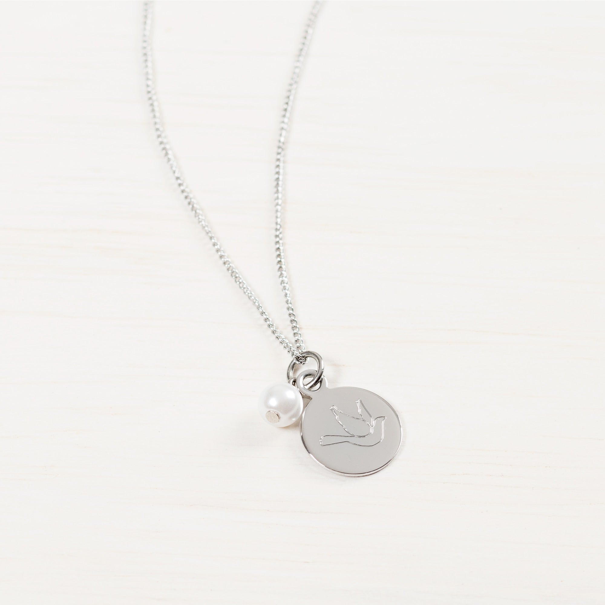 Personalized Confirmation Pearl & Charm Necklace
