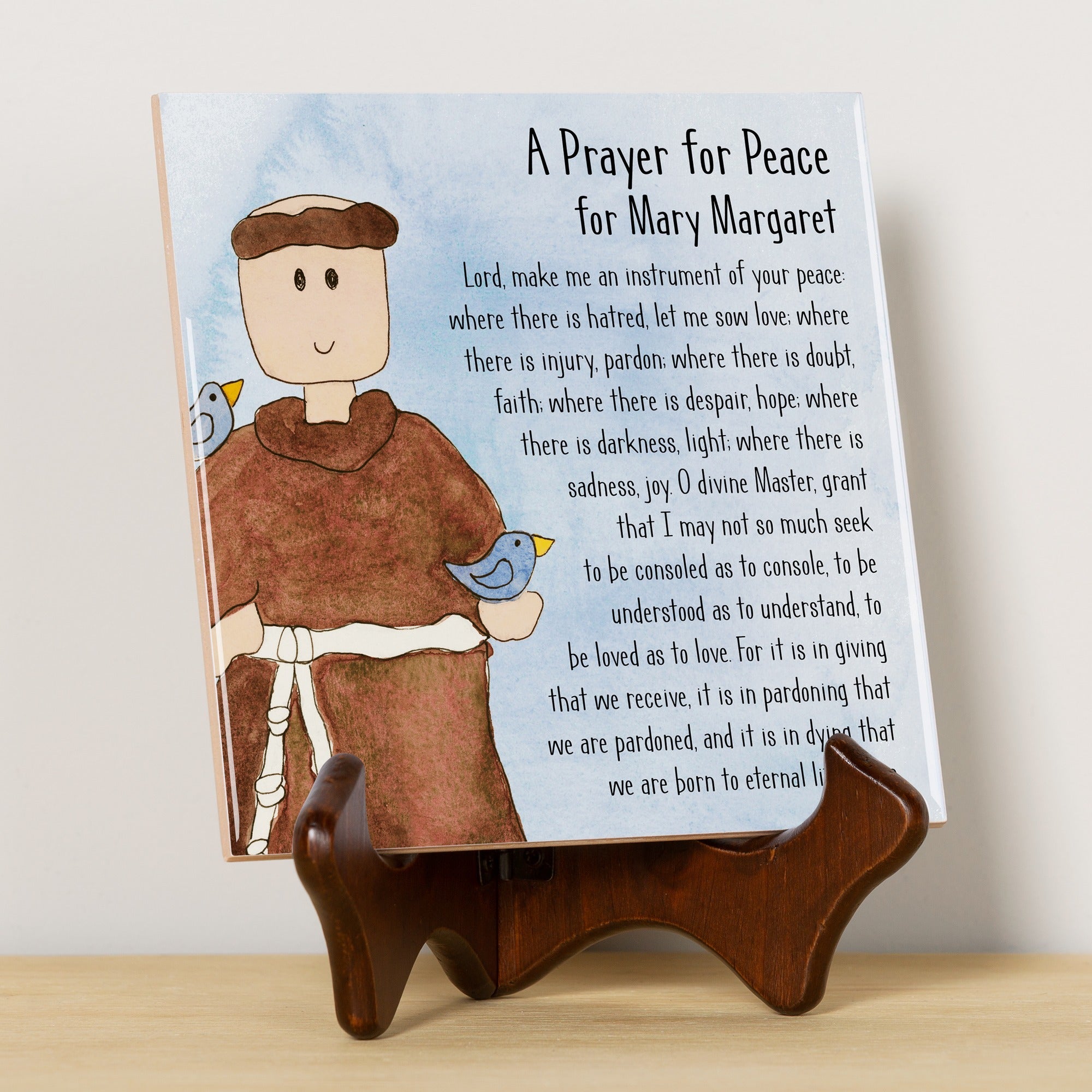 Personalized St. Francis Prayer Tile