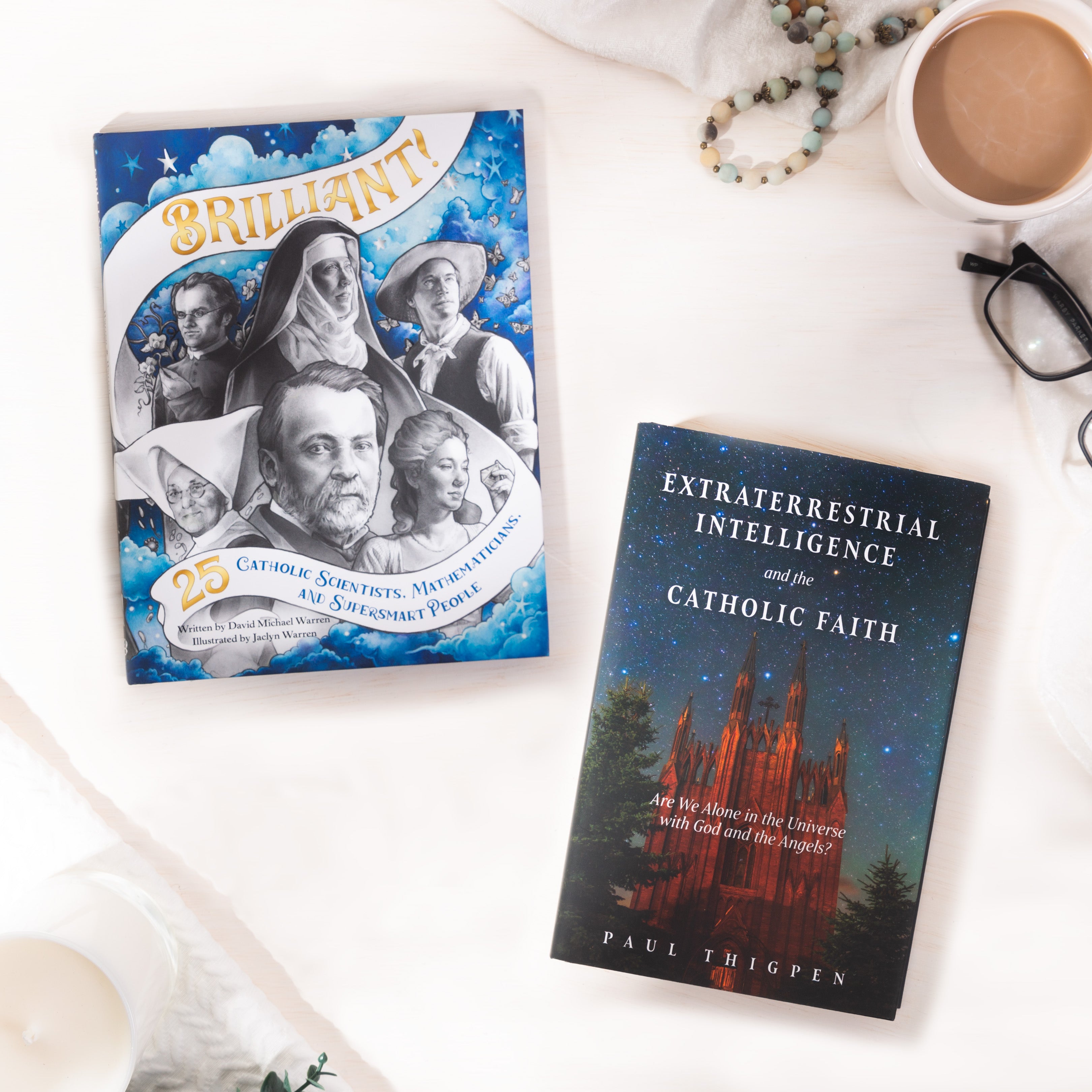 Extraterrestrial Intelligence and the Catholic Faith & Brilliant: 25 Catholic Scientists, Mathematicians, & Supersmart People (2 Book Set)