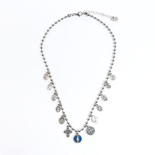 Glory Saints and Angels Necklace in Silver