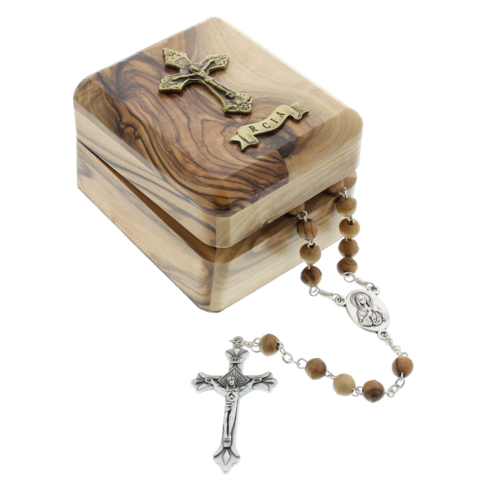 Holy Land RCIA Box with Olive Wood Rosary