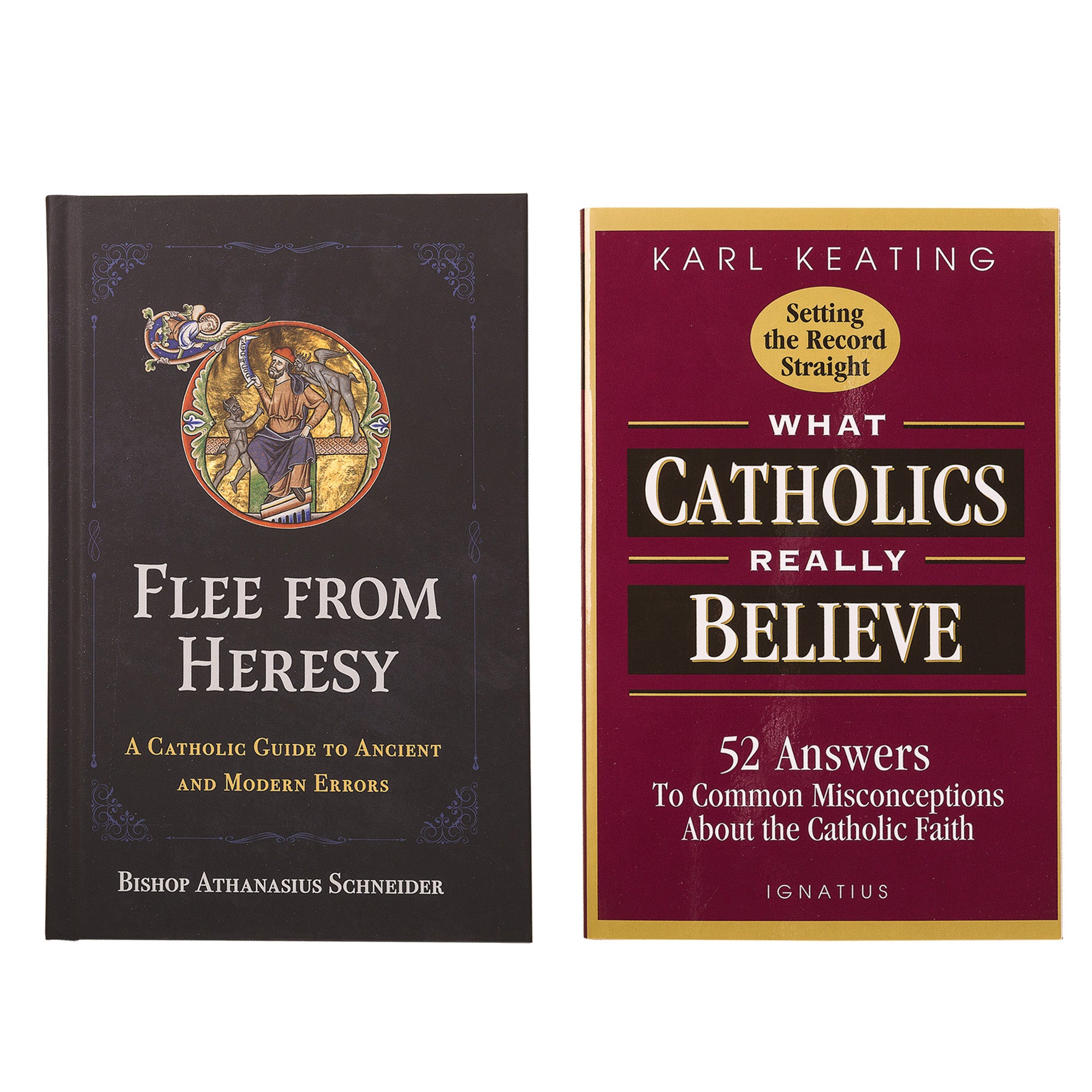 Flee from Heresy: A Catholic Guide to Ancient and Modern Errors & What Catholics Really Believe (2 Book Set)