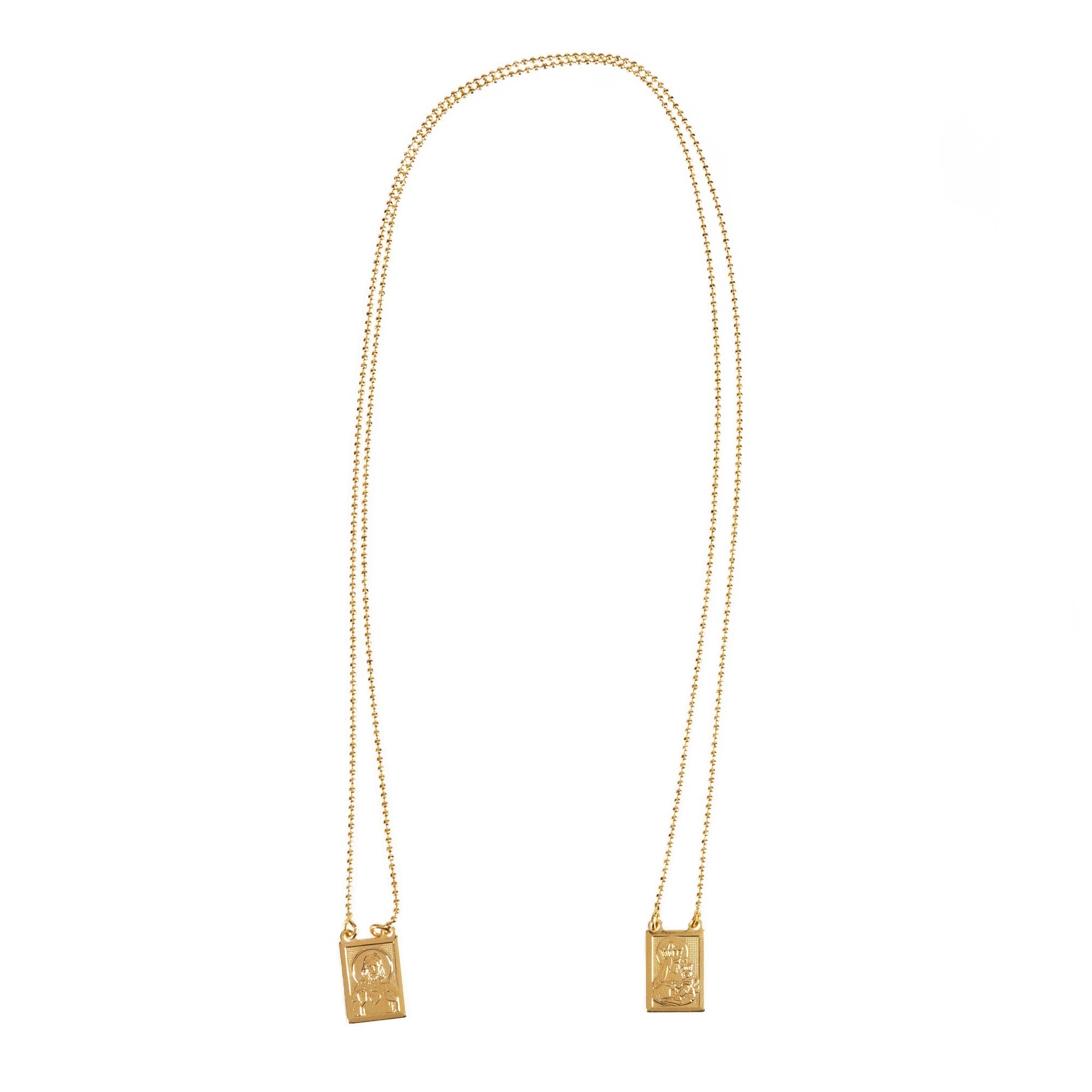 Gold-Plated Brass Scapular Necklace
