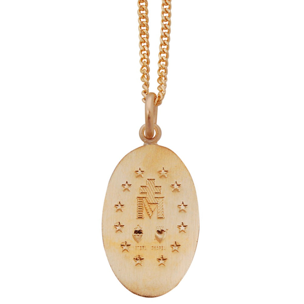 Gold/Sterling Silver Miraculous Medal with 24 inch chain