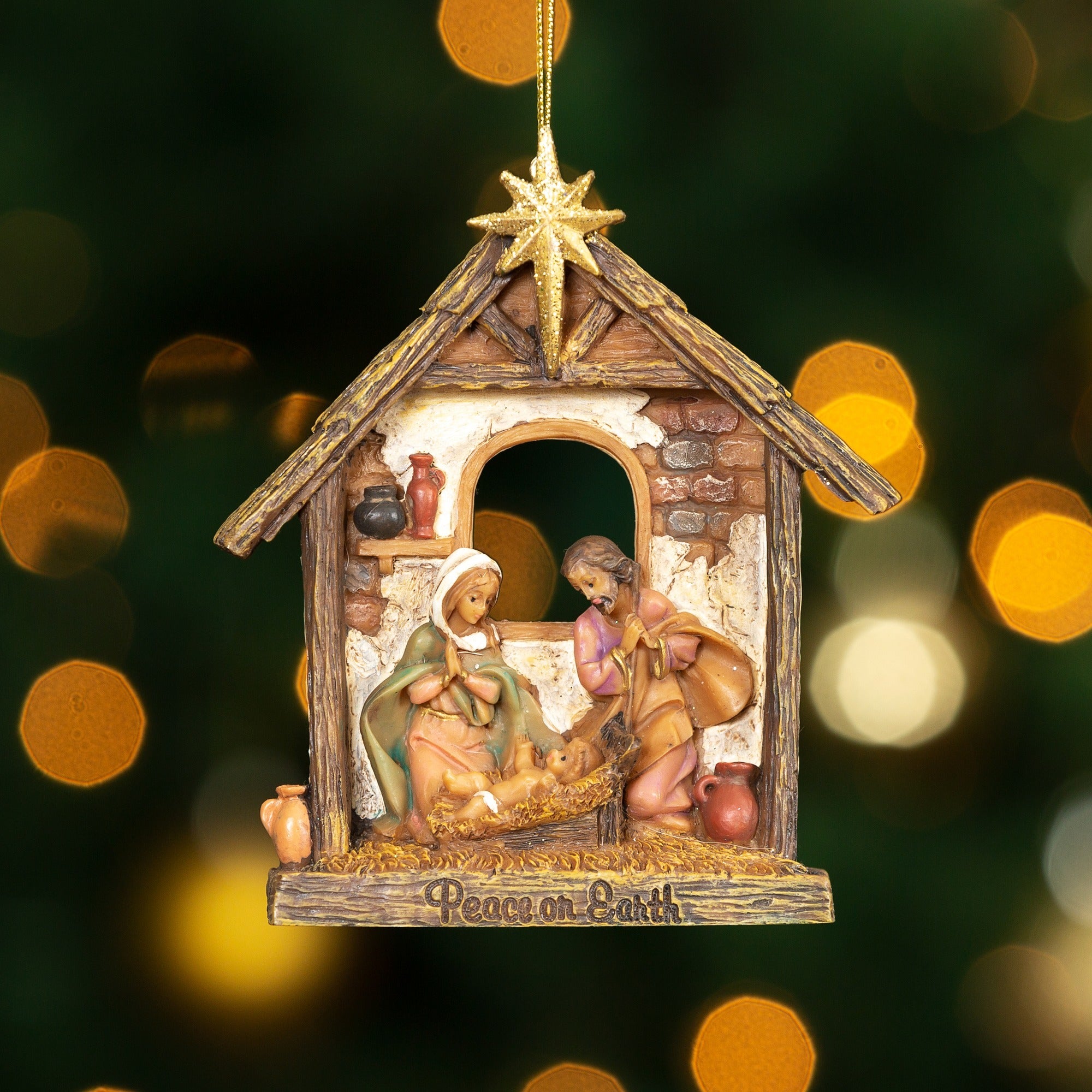Fontanini Holy Family Stable Ornament