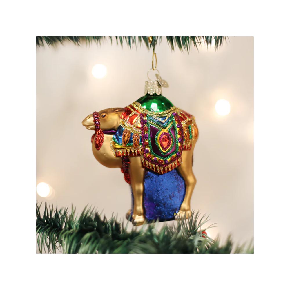 Magi's Camel Blown Glass Ornament
