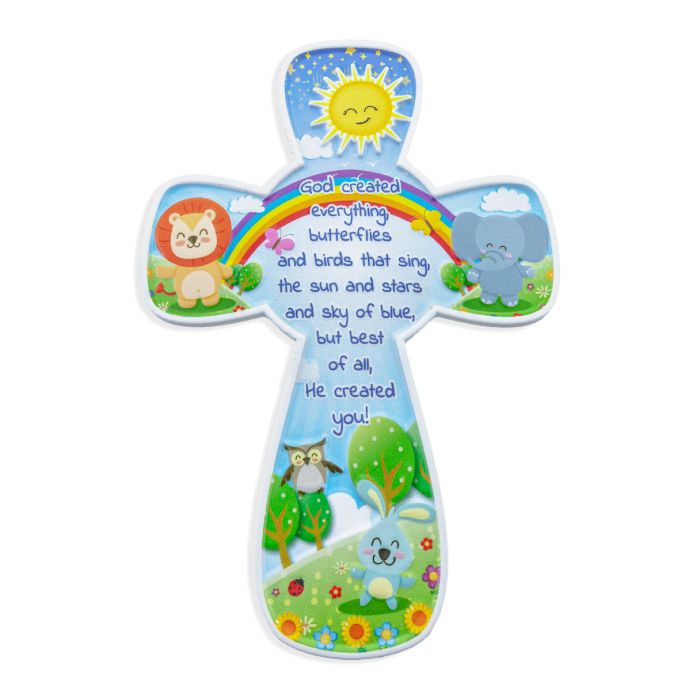God's Little Creation Child's Wall Cross - 6"