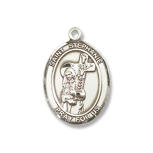 Sterling Silver St. Stephanie Pendant w/ Chain