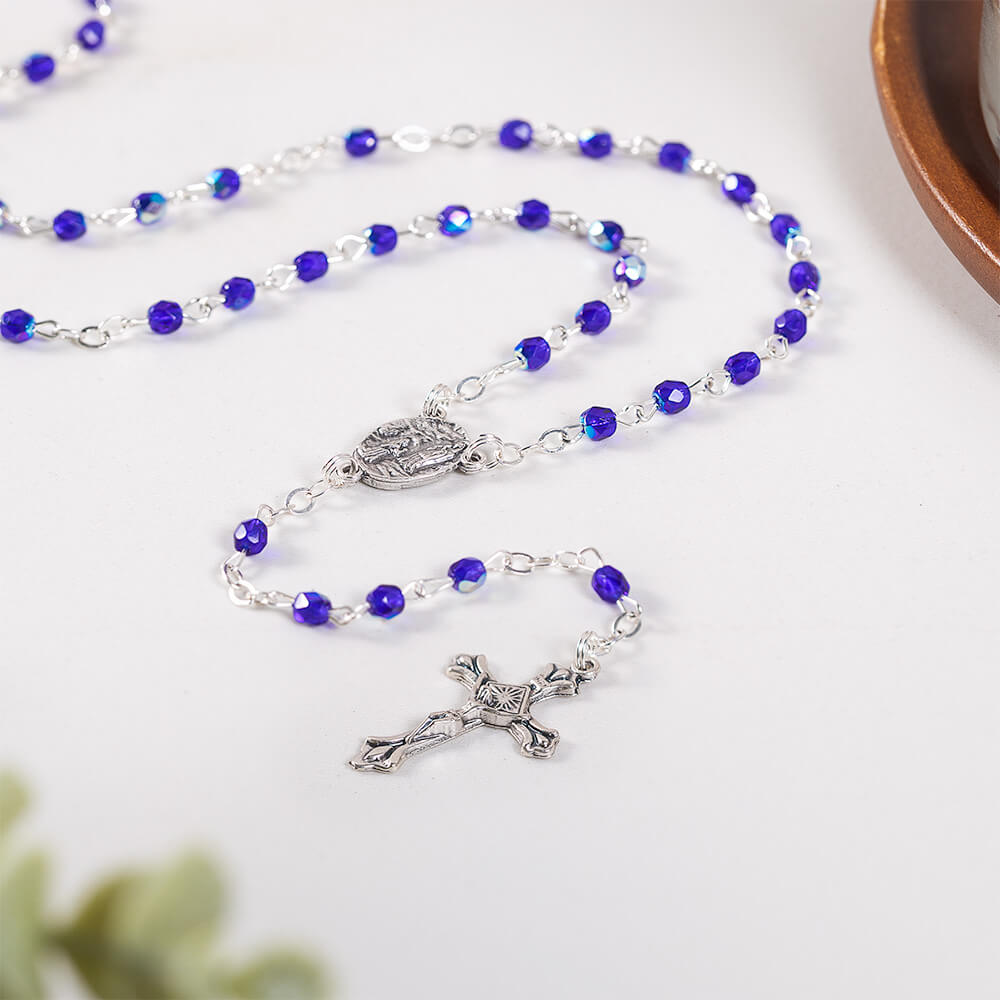 Sapphire Blue Lourdes Rosary