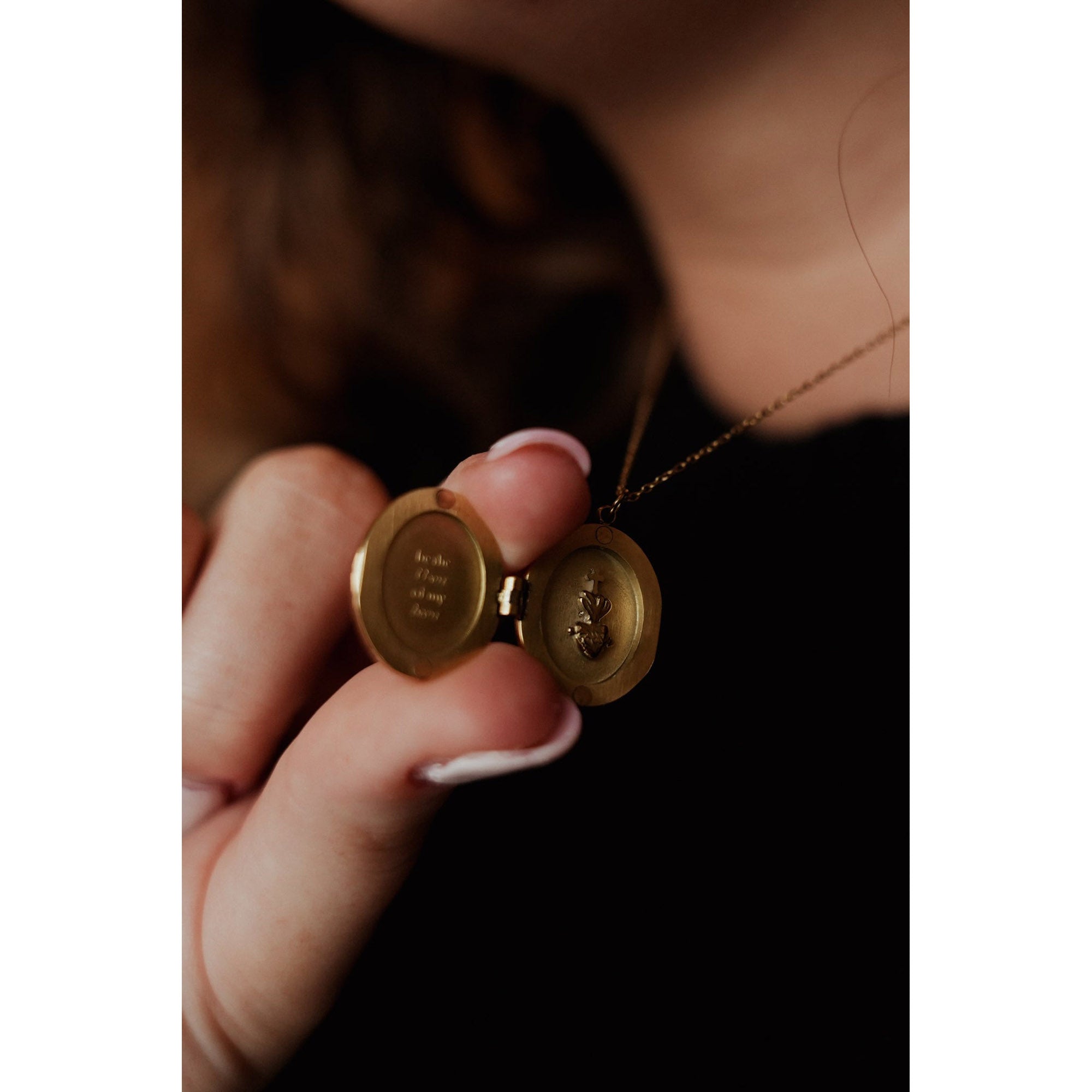 Monstrance Gold Locket Necklace