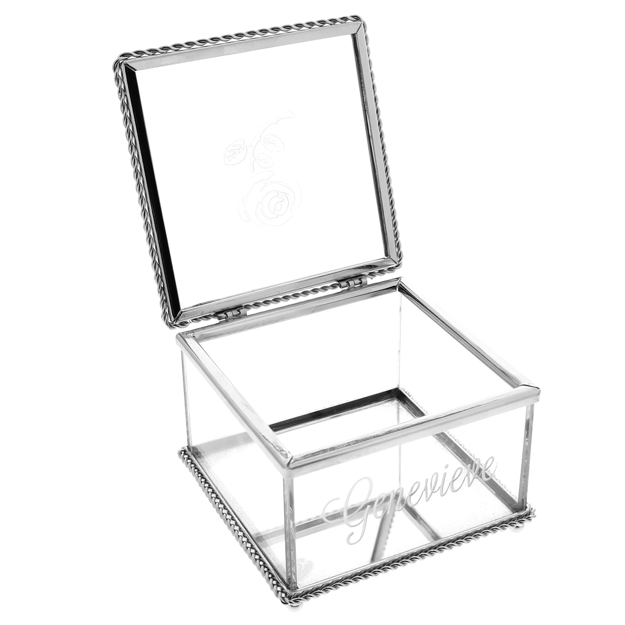 St. Therese Glass Keepsake Box
