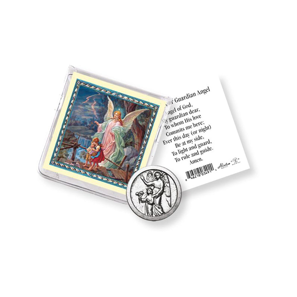 Guardian Angel Pocket Coin & Prayer Card Set