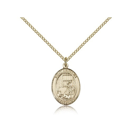 Gold Filled St. Benjamin Pendant w/ Chain
