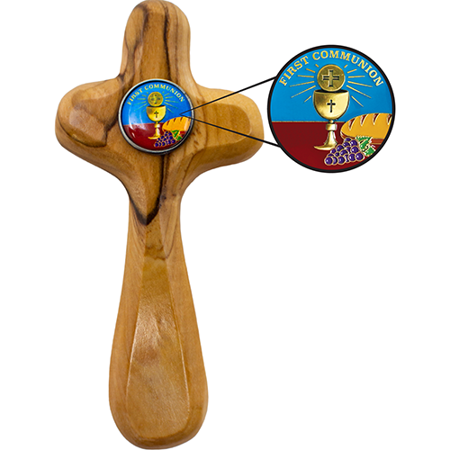 Medium Olive Wood First Communion Comfort Cross