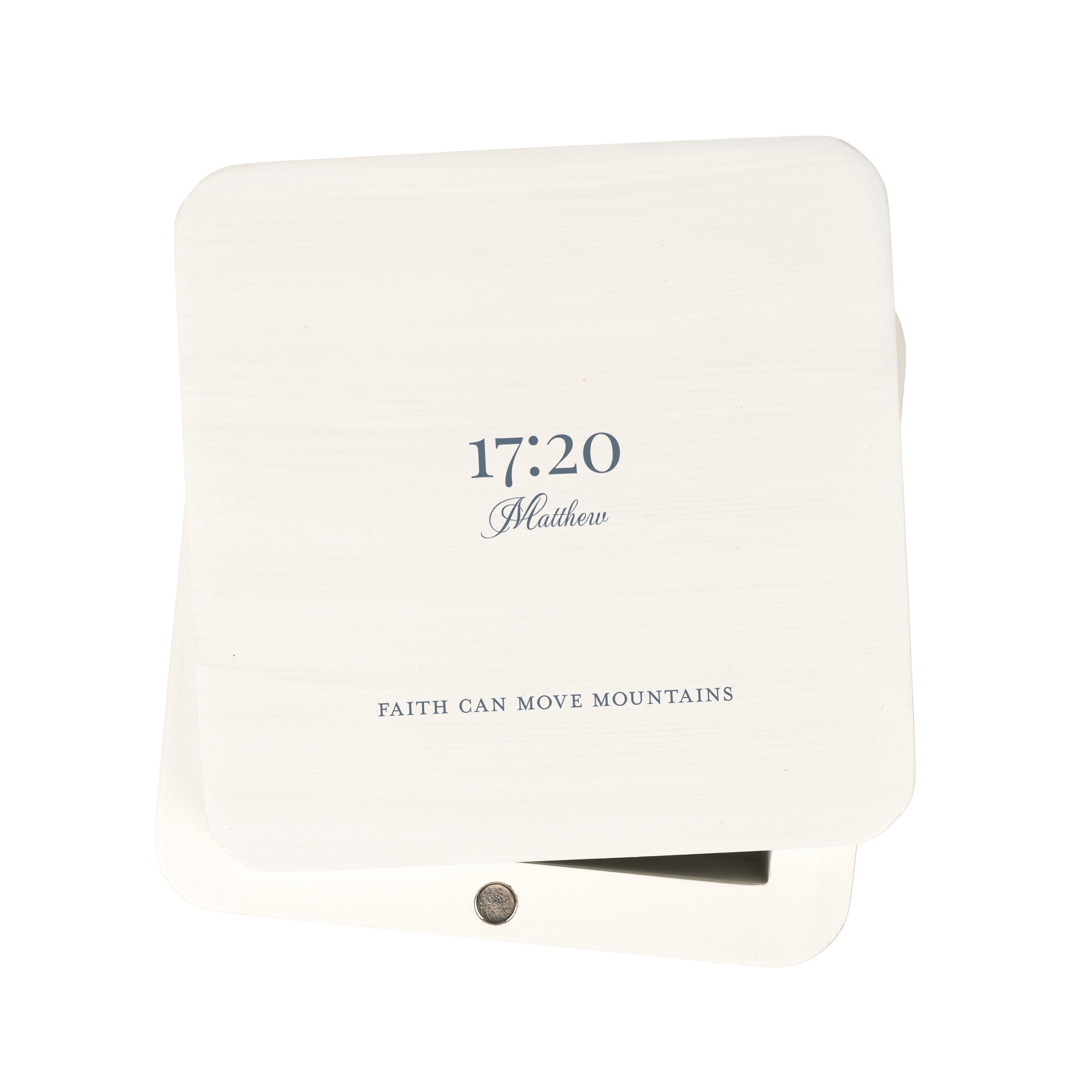 Faith Can Move Mountains White Keepsake Box