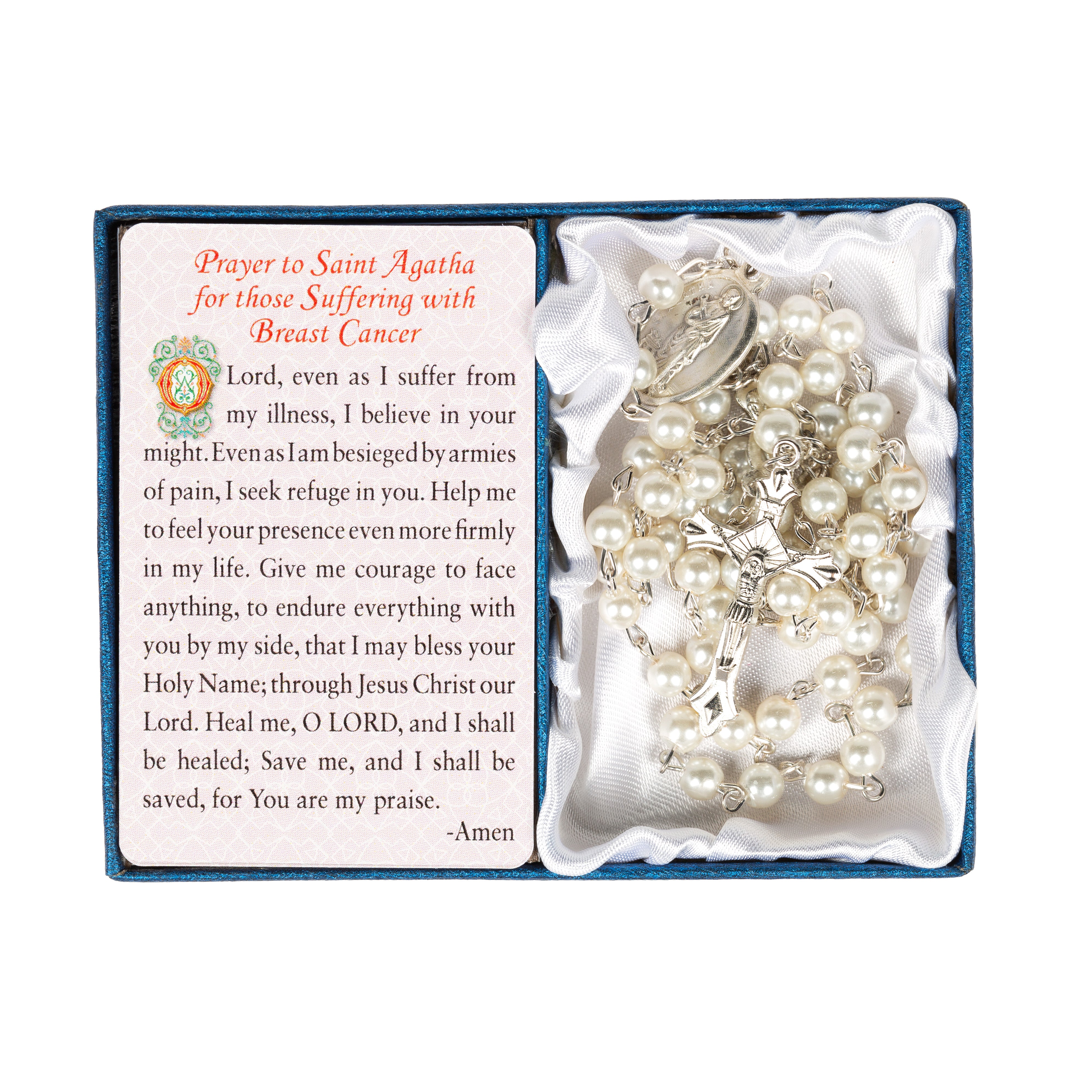 St. Agatha Breast Cancer Rosary Set