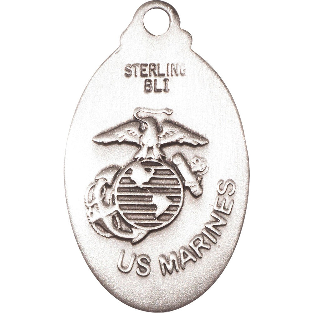 Sterling Silver St. Michael Pendant / Marines - 2509010