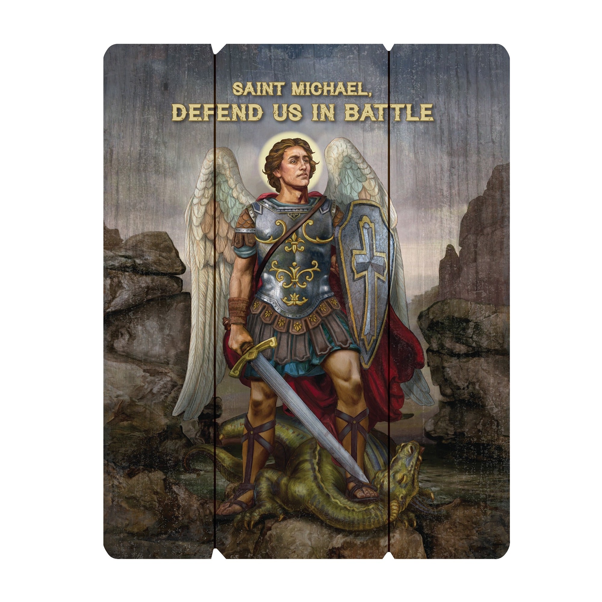 St. Michael Prayer Wooden Wall Plaque