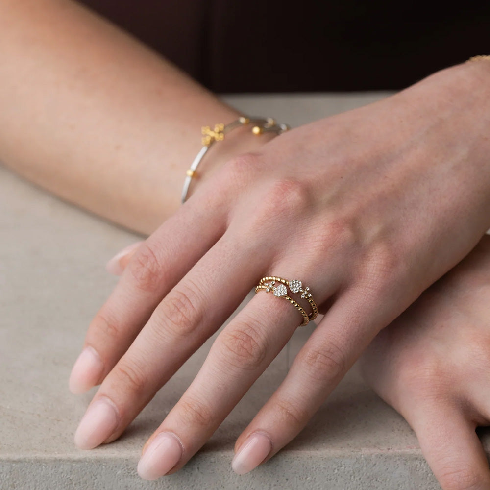 Crystal Sacred Heart Ring