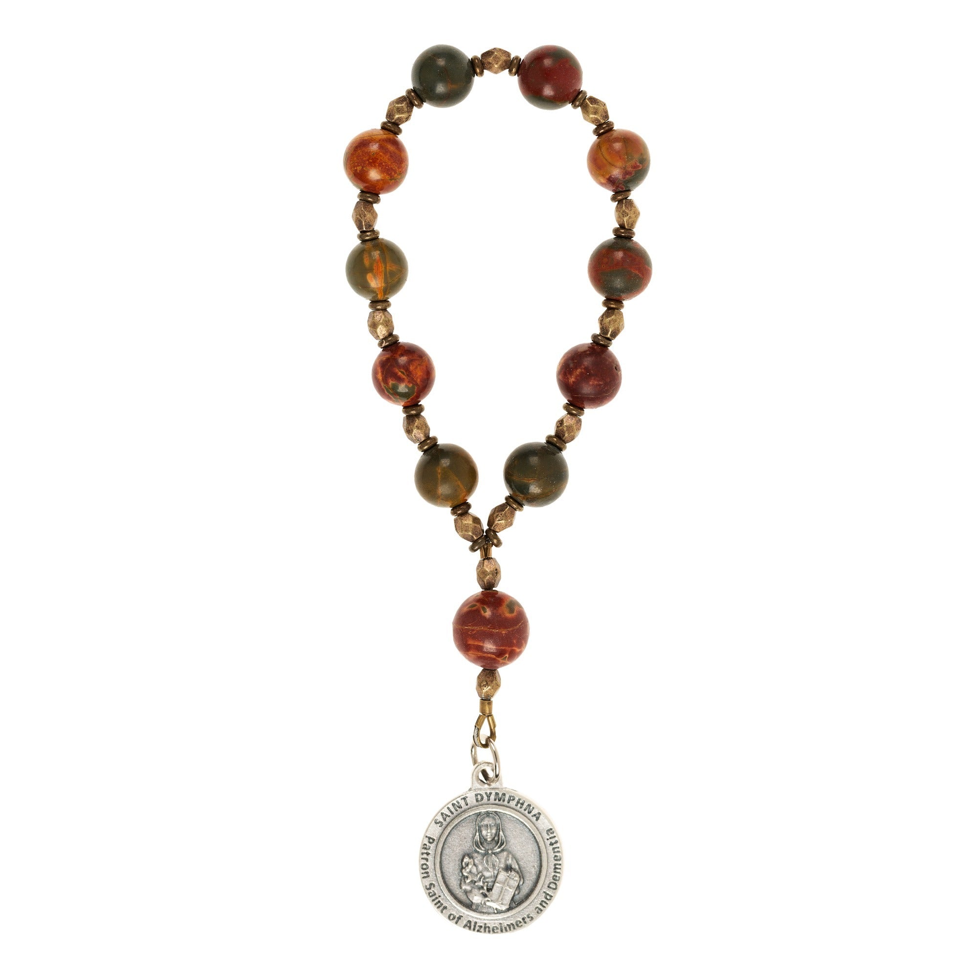 St. Dymphna Alzheimers/Dementia Decade Rosary with Card