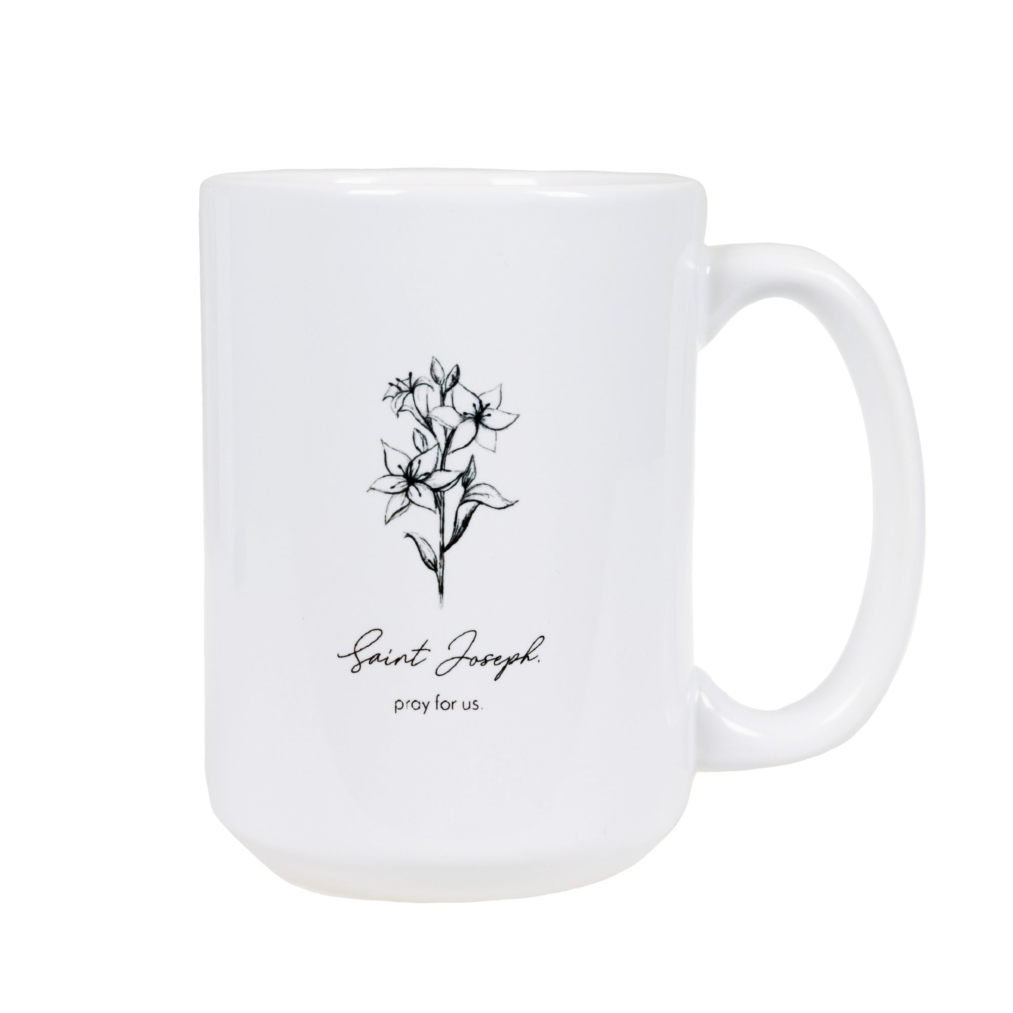 st joseph white lily St. Joseph White Lily Mug