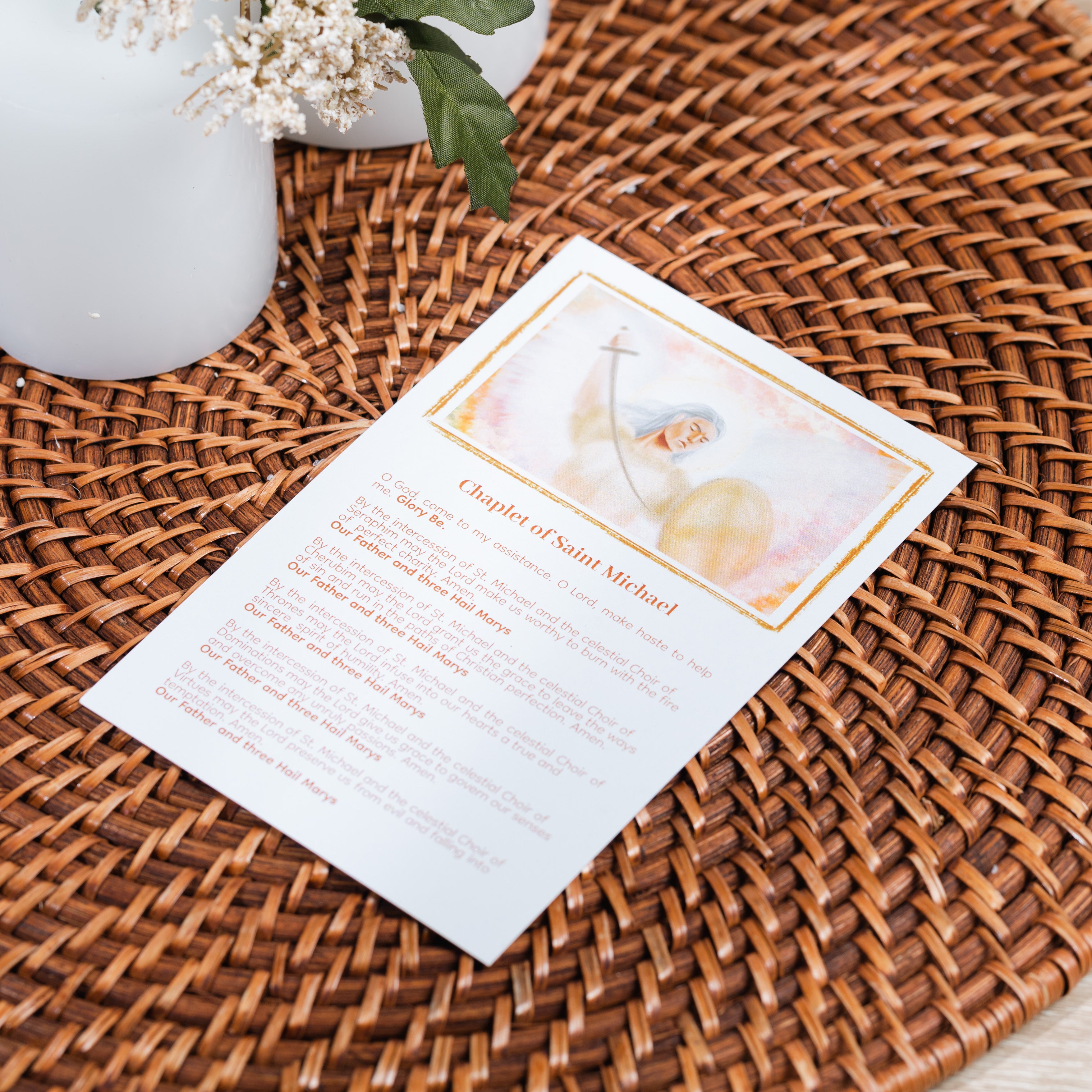 Saint Michael Chaplet Prayer Card