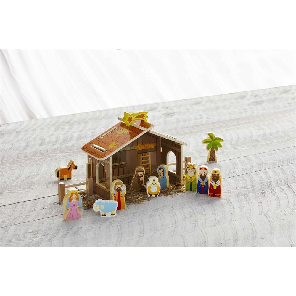 Chunky & Bright Kids Wooden Nativity Set -