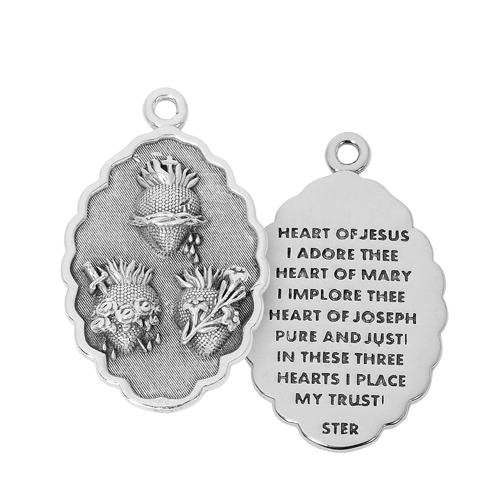 Sterling Silver Three Hearts Necklace 20