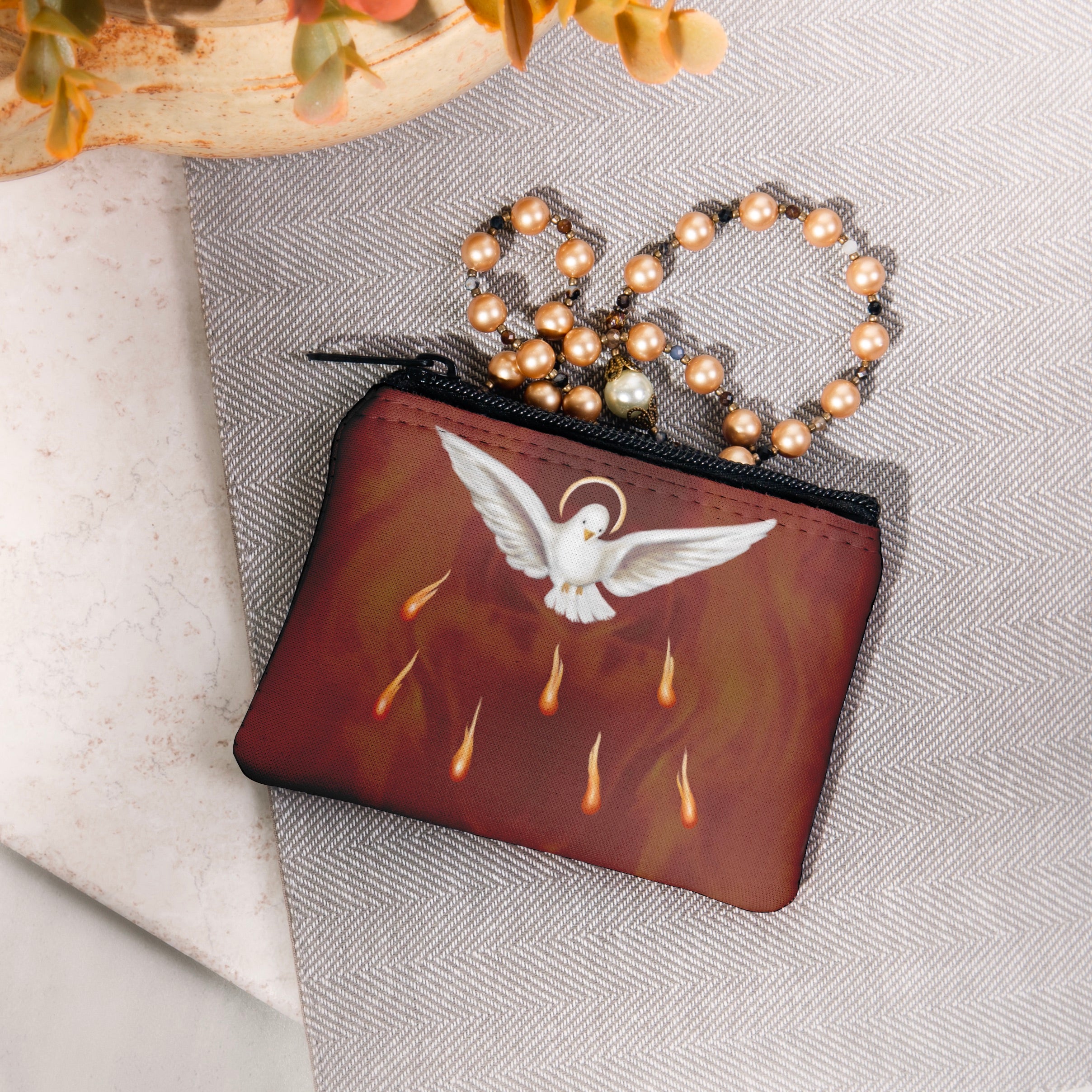 Personalized Seven Gifts of the Holy Spirit Rosary Pouch