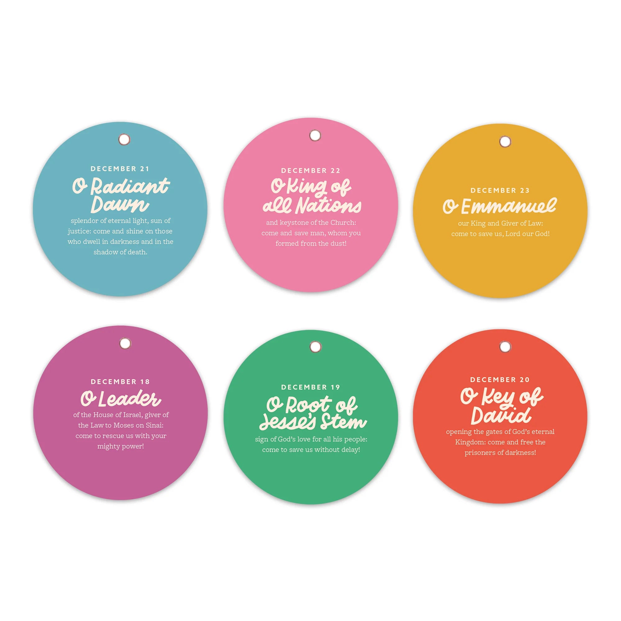 "O Antiphons" ornaments