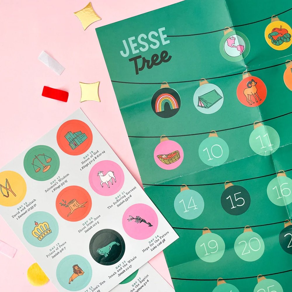 Jesse Tree Advent Calendar Sticker Set