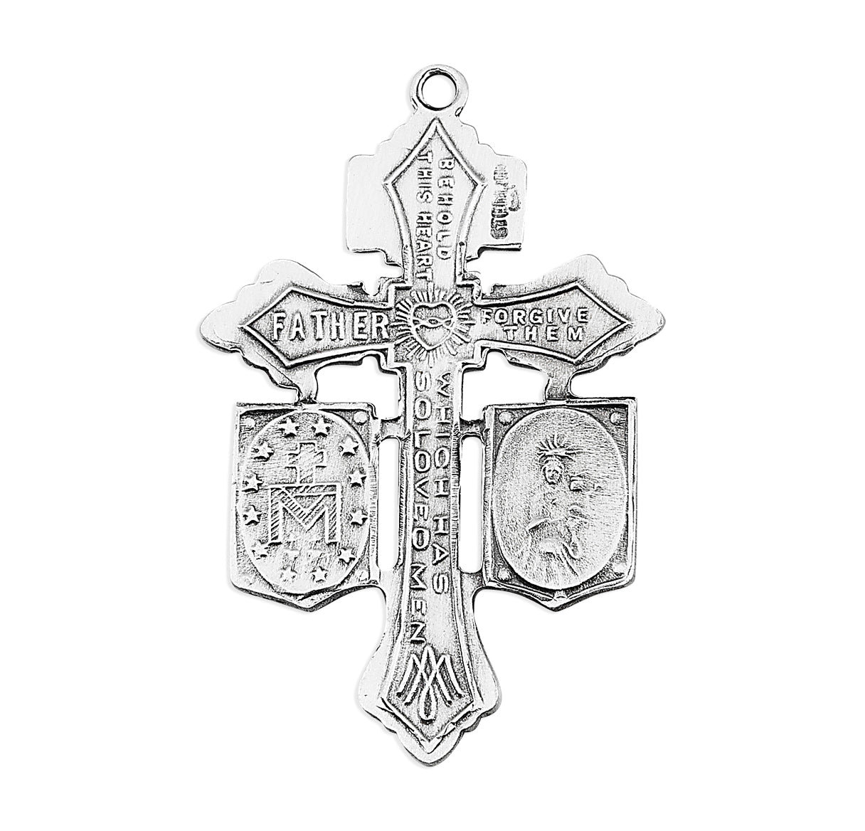 Sterling Silver Pardon Crucifix 3-Way Necklace