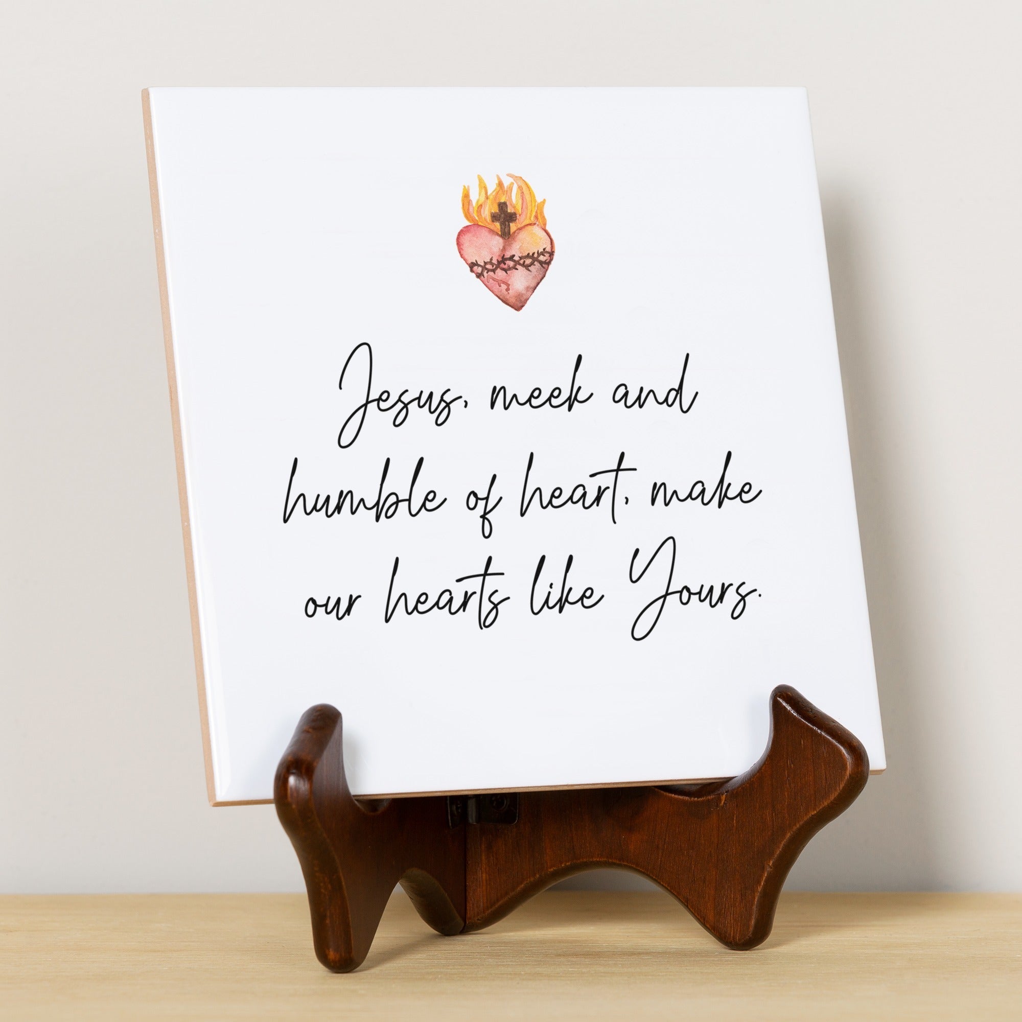 Sacred Heart Prayer Tile