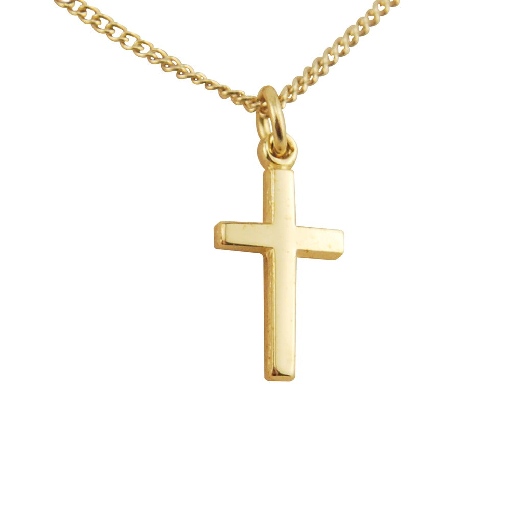 Infant's Cross - Gold/Sterling Silver with 13 inch chain