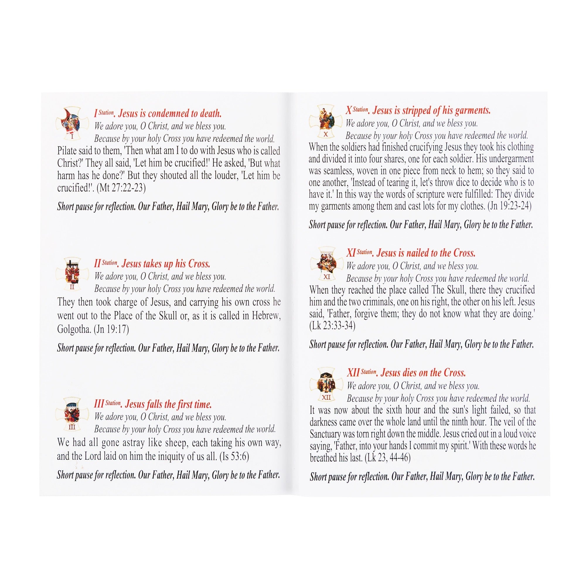 Stations of the Cross Wood Wall Plaque