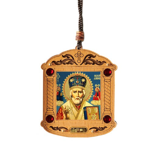 St. Nicholas Russian Icon Shrine Ornament