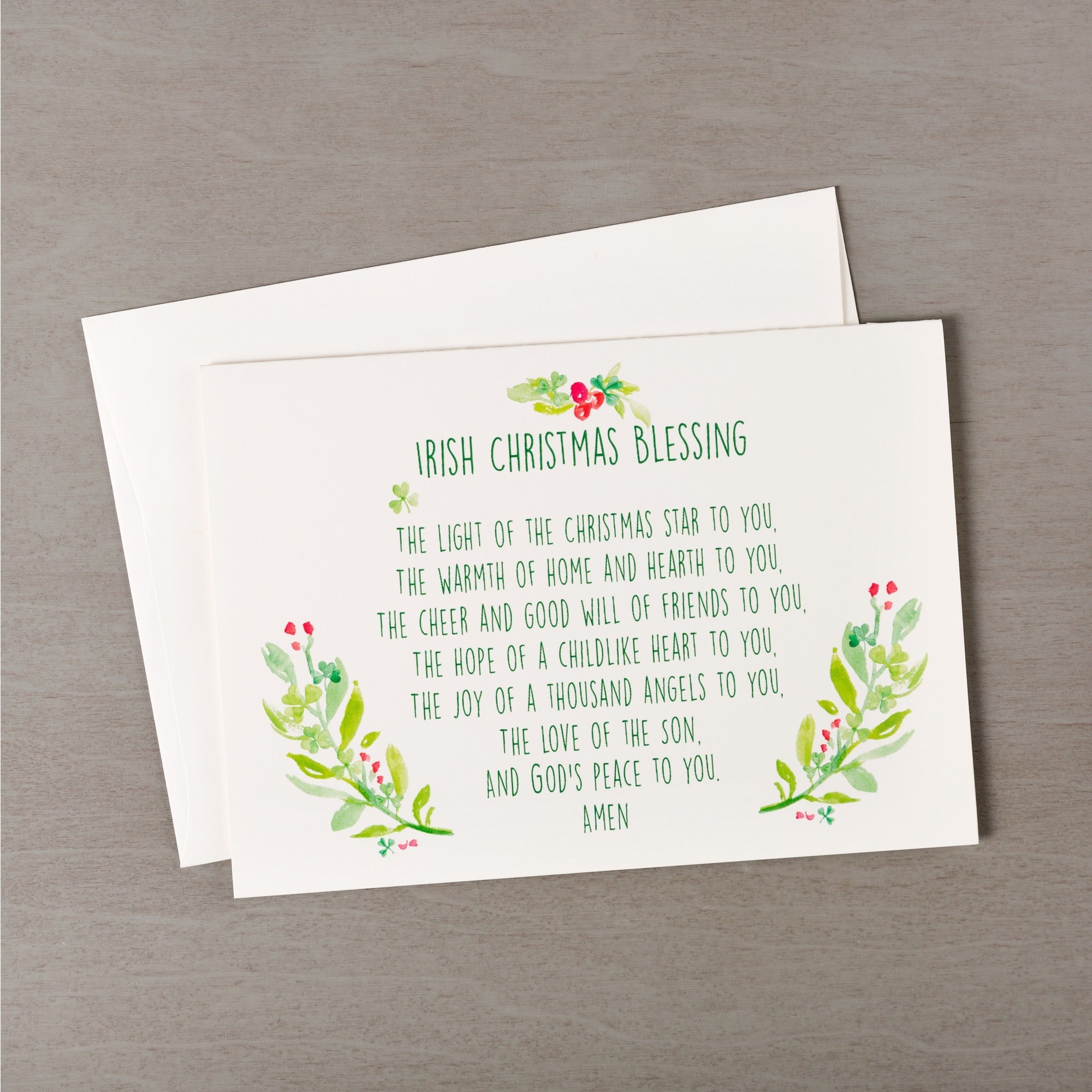 Irish Christmas Blessing Greeting Cards - Set of 20