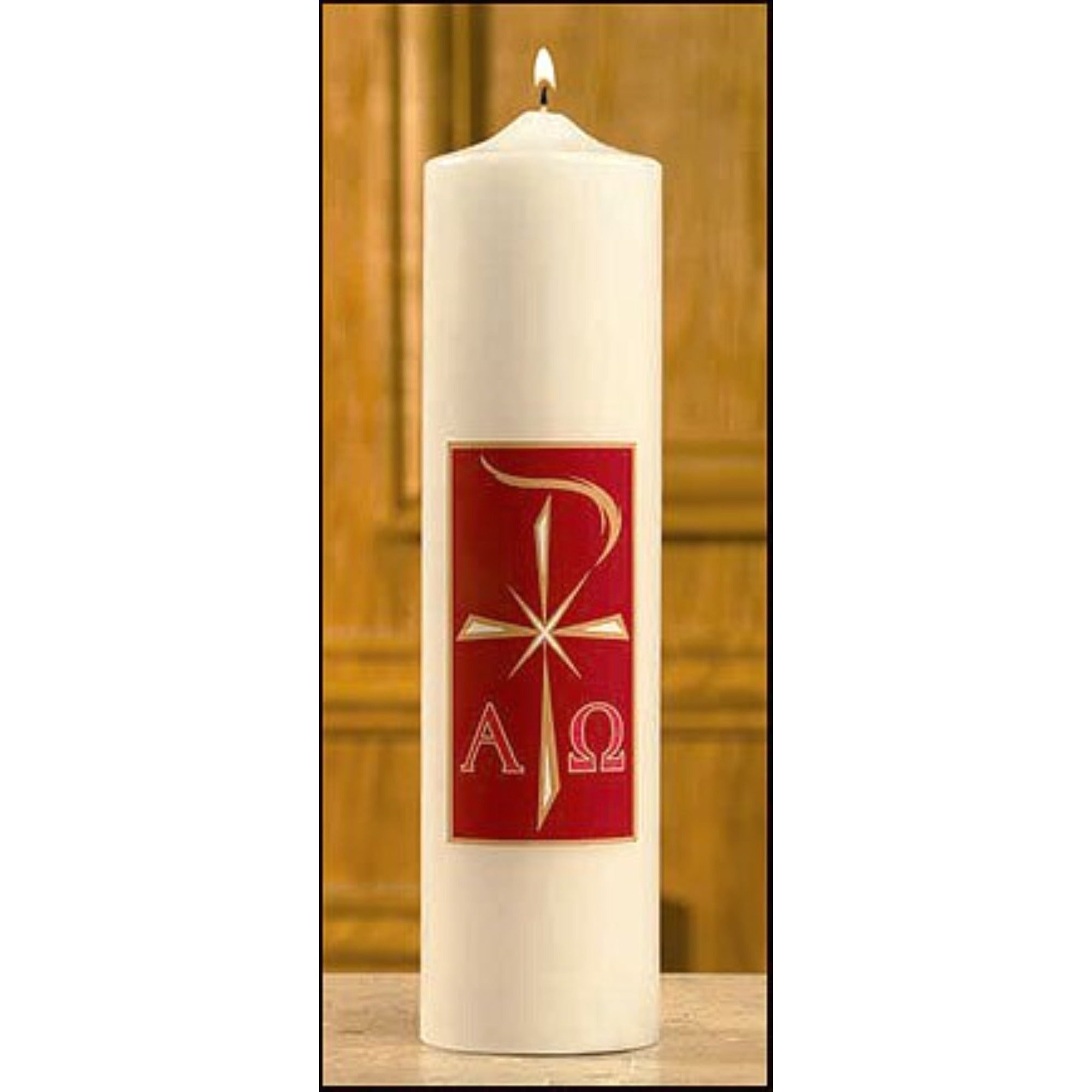 Alpha Omega Christ Candle - 4 Pack