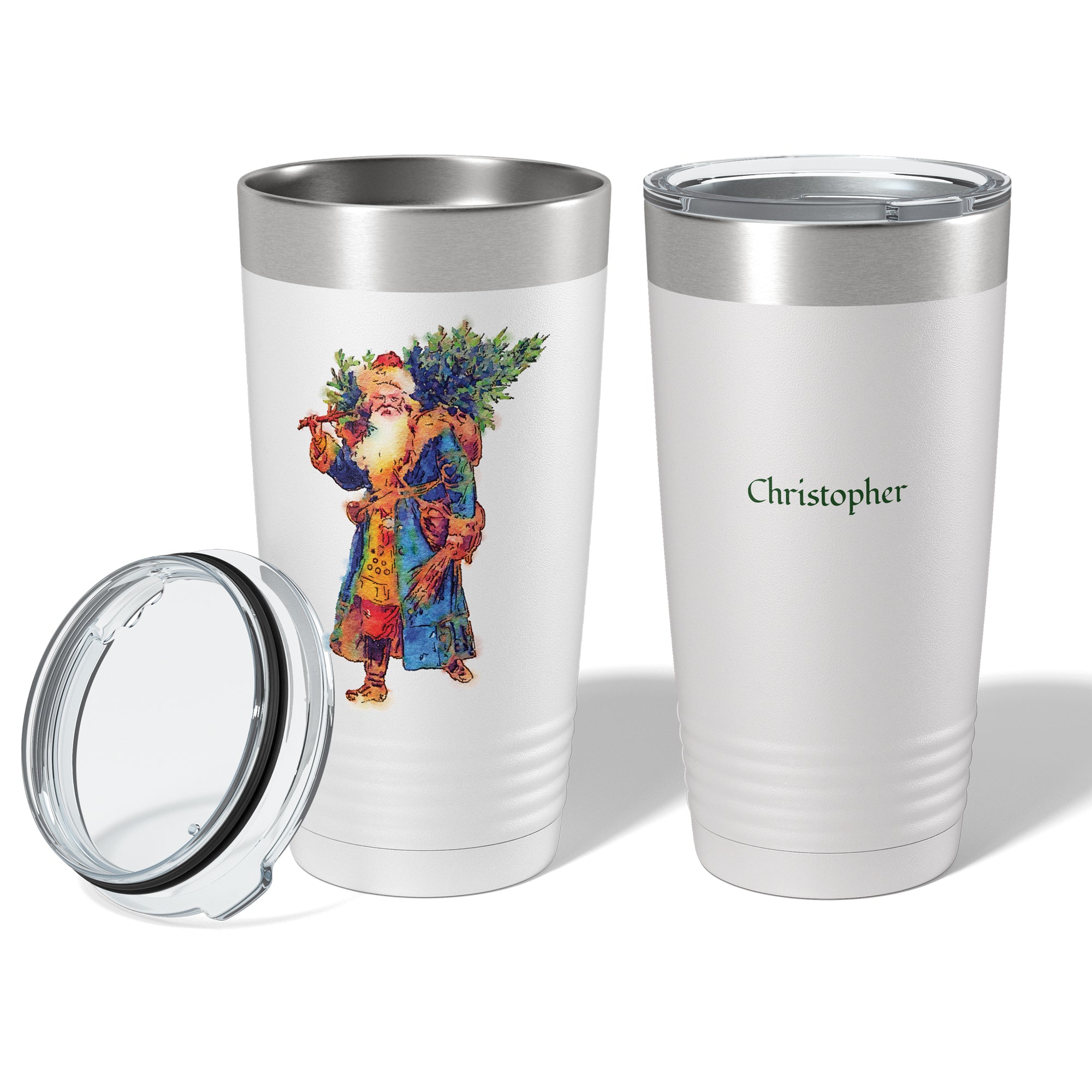 Personalized St. Nicholas White 20 oz. Tumbler