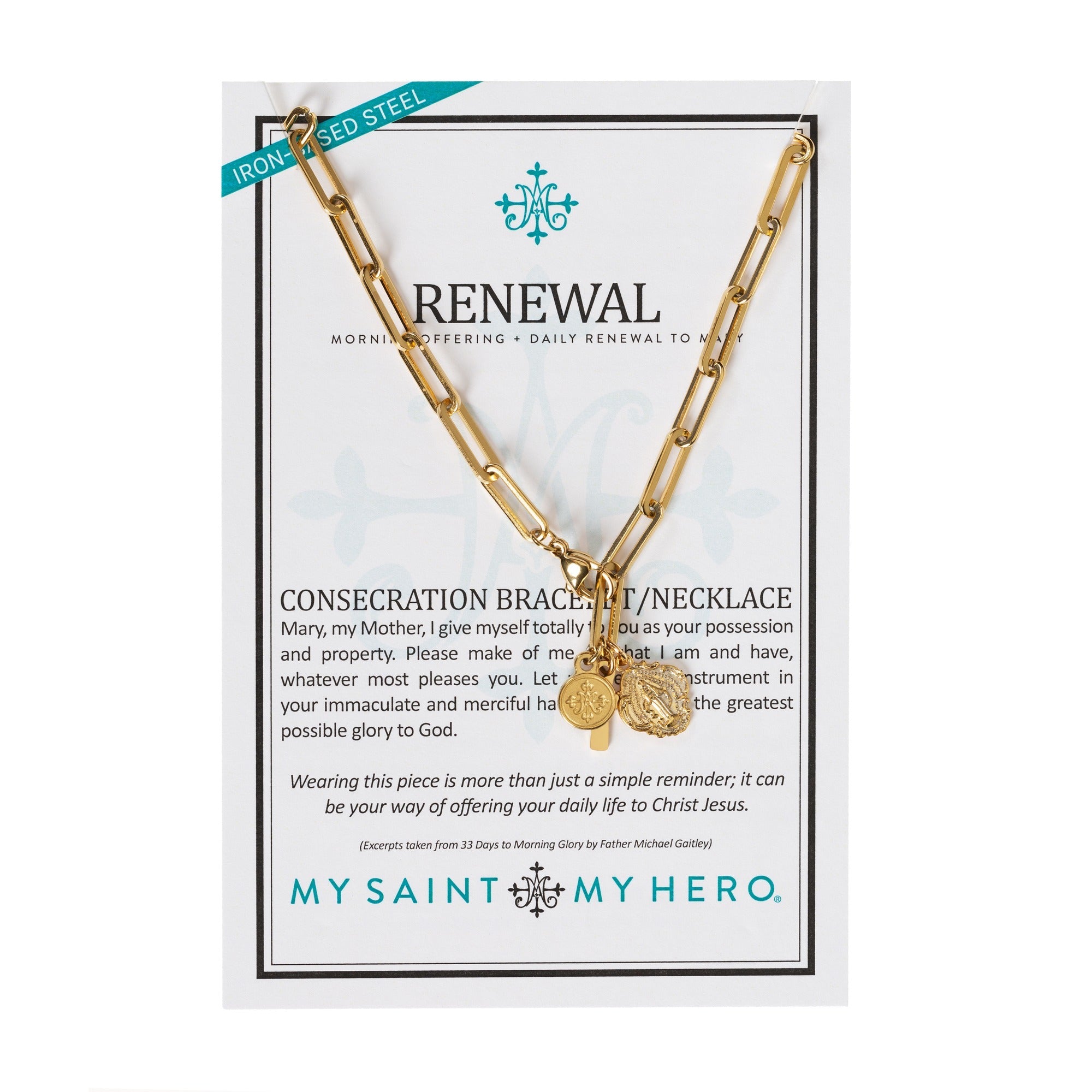 Stainless Steel Gold Consecration Necklace