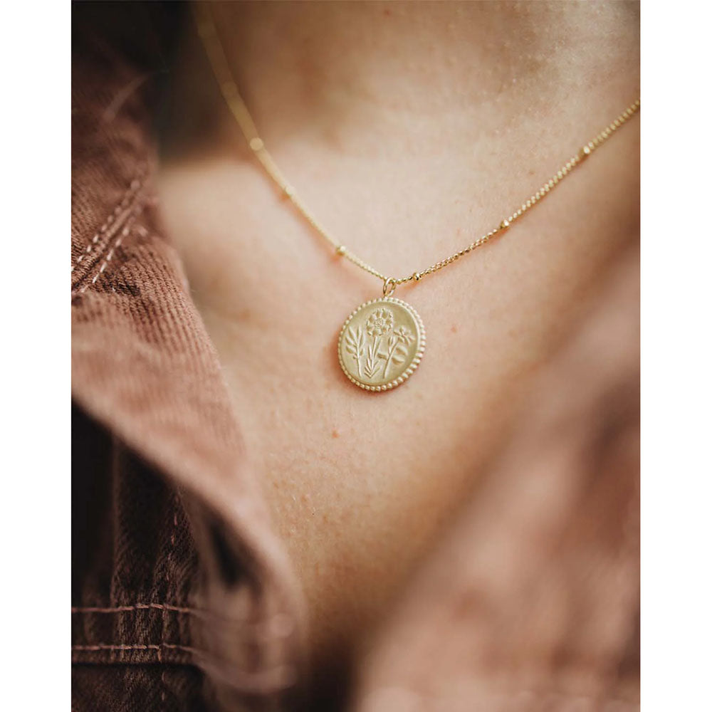 Flowers of the Holy Family Gold Filled Necklace