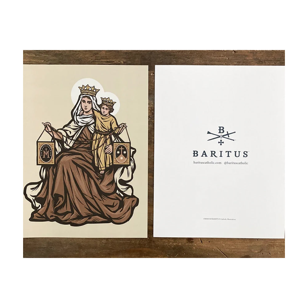 Our Lady of Mount Carmel Unframed Print - 8.5" x 11"